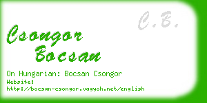 csongor bocsan business card